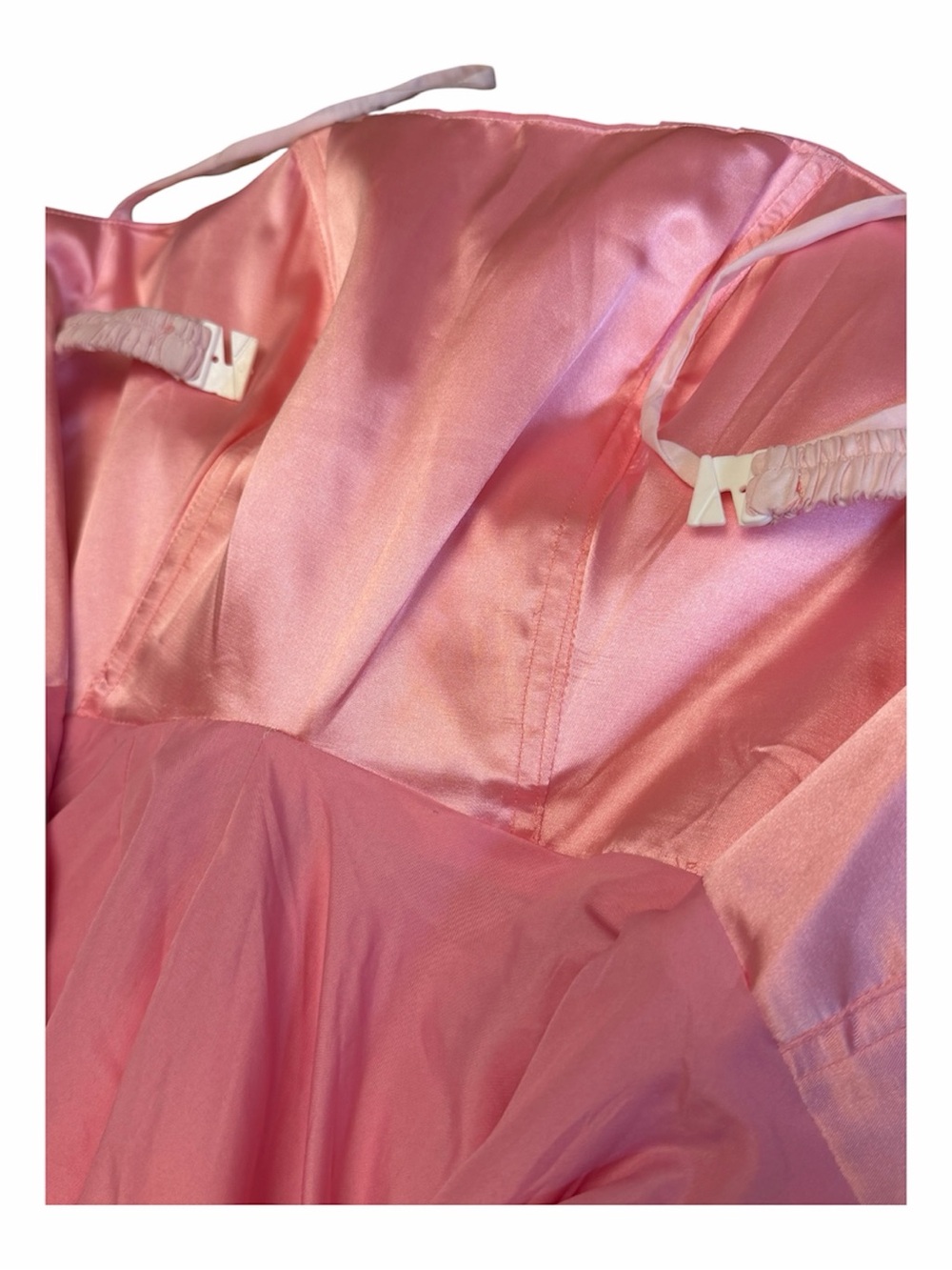 Strapless Pink Fit-and-Flare Party Dress - Picture 6 of 11